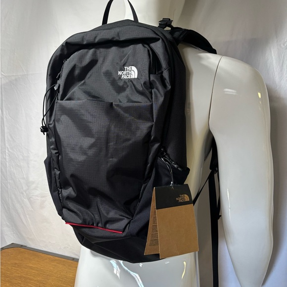 The North Face Black Backpack with Red Accent - Picture 1 of 6